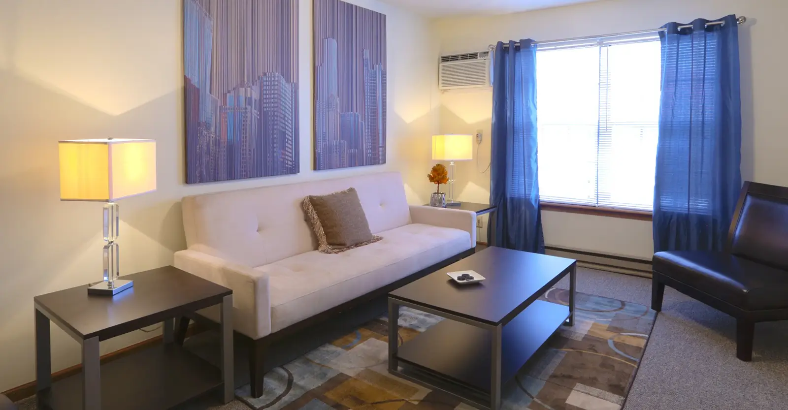 furnished living space