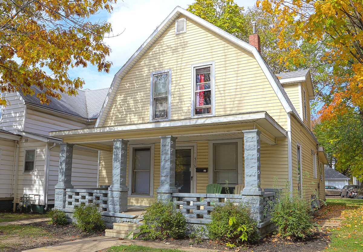 exterior of yellow house