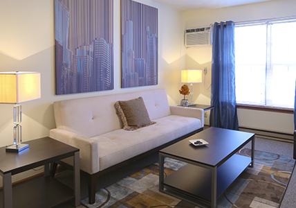 furnished living room